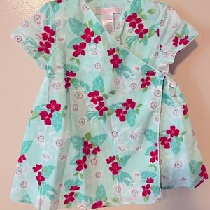 Janie and Jack dress w/ matching diaper cover 0-3 months baby aqua, tropical
